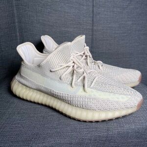 Adidas Yeezy Boost 350 v2 Citrin Non-Reflective Shoes Sneakers Ivory - Size 12.5